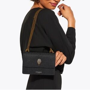 Kurt Geiger Black Crossbody Bag with Gold Chain